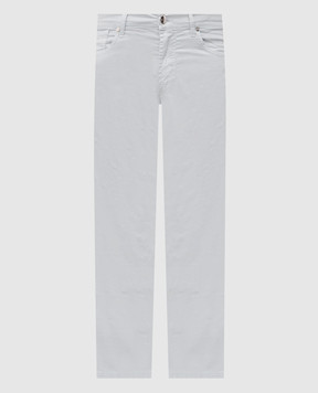 Enrico Mandelli Голубые брюки с патчем логотипа 0MIAMI5695