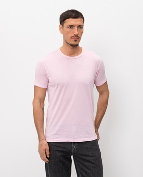 Tom Ford Рожева футболка з шовком JCS026JMC084