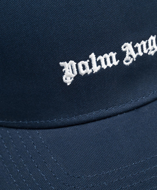 Palm Angels Синяя кепка с вышивкой логотипа PMLB104S26FAB004 изображение 4