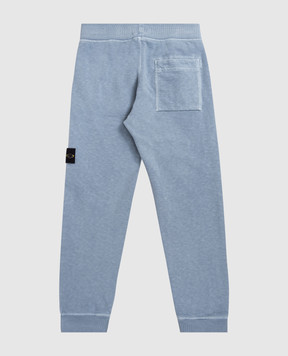 Stone Island Детские голубые джогеры с логотипом L1S166200001S006014