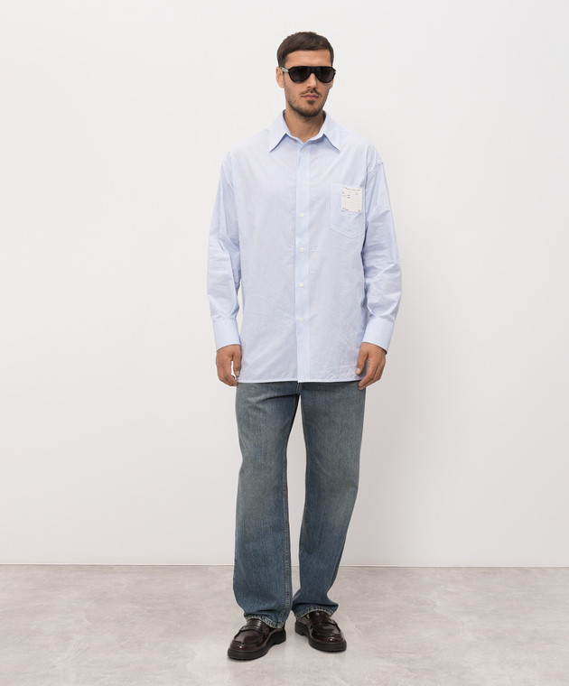 Maison Margiela MM6 Блакитна сорочка в смужку SH2DT0048M35874 зображення 2