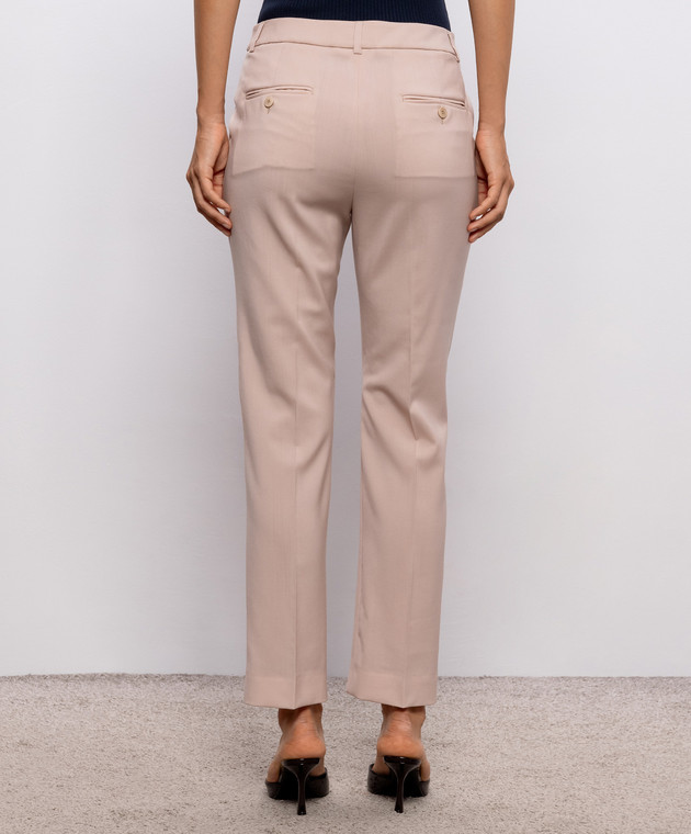 Max Mara Weekend Бежевые штаны DCANON из шерсти WKDCANON изображение 4