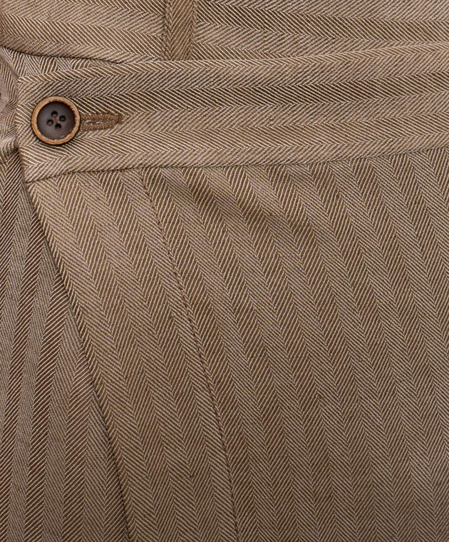 UMA WANG Бежева спідниця Grace з льоном UW2006 зображення 5