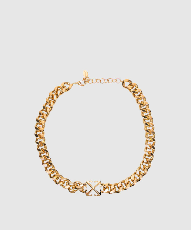 Off-White колье с эмблемой Arrow OWOB13HC99MET001