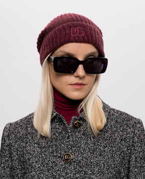 Dolce&Gabbana Бордовая шапка из кашемира FXQ28ZJBW2N