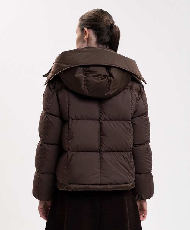 Moncler Коричневий пуховик Legerete L20931A00177597YW зображення 4