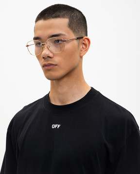 Off-White Золотые очки с логотипом Arrow OW6017760057