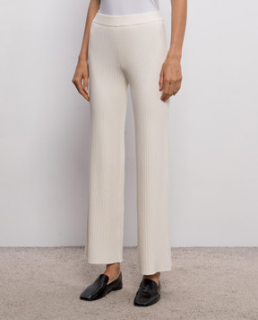 Twinset Брюки в рубчик цвета айвори 262LI3EBB