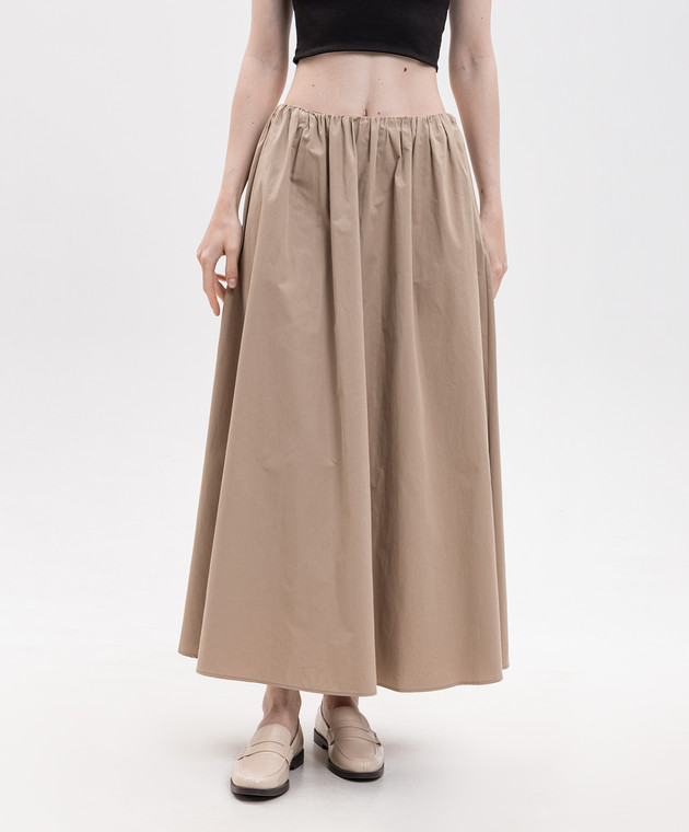 Max Mara Weekend Бежевая юбка AGUZZE WKDAGUZZE изображение 3