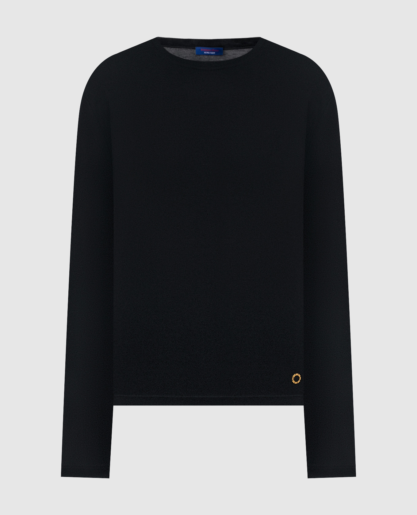 Черный лонгслив из кашемира