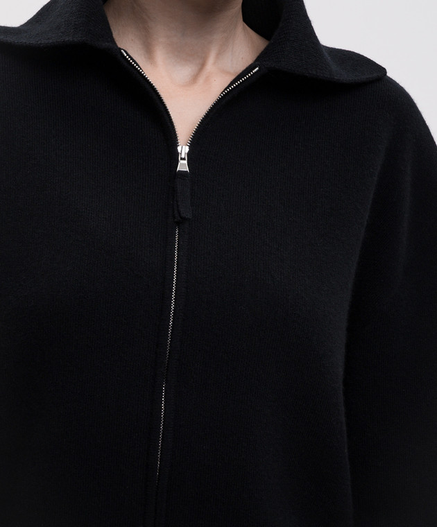 Allude Чорний укорочений кардиган з вовни та кашеміру 26517611 зображення 5