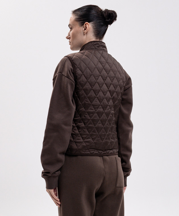 Sporty & Rich Коричневый стеганый жилет JA00883205BR38 изображение 4