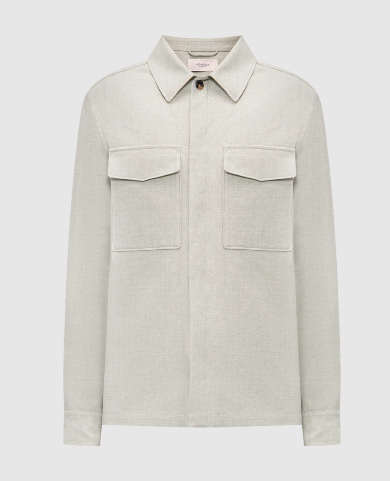 Зеленая куртка в стиле рубашки из льна