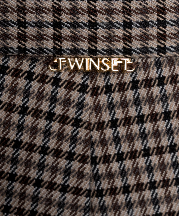 Twinset Коричневые брюки в узор 262TP2635 изображение 5