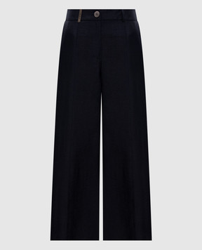 Peserico Синие брюки с брендовым патчем A0411201939