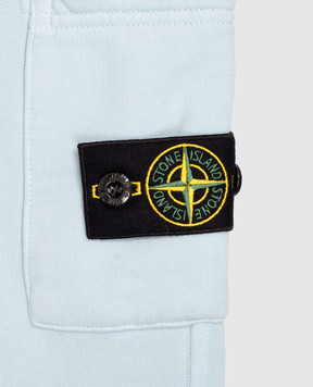 Stone Island Детские голубые джоггеры с патчем логотипа L2S166200002S0A2028