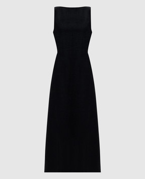 Faithfull Чорна сукня міді Taylor з льону FFC06BLK