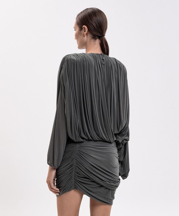 Magda Butrym Зелена сукня міні з драпіруванням DRESS07166926 зображення 4