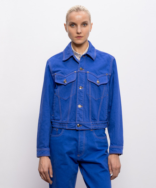 Versace Синяя джинсовая куртка 10245271A17871 изображение 3