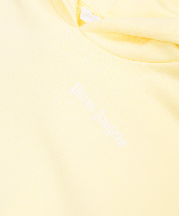 Palm Angels Дитяче жовте худі з принтом логотипа PGBB014S26FLE001 зображення 3