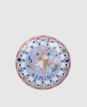 Bitossi Home Блакитна порцелянова тарілка для закусок Gemini AST00002