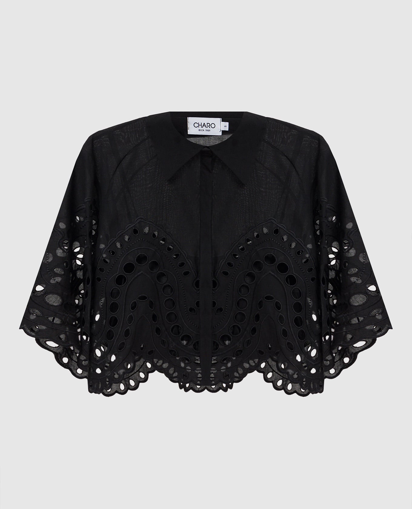 Черная укороченная блуза Storm