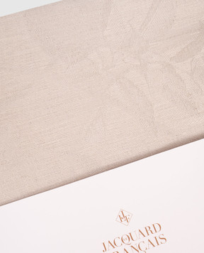 Le Jacquard Fraincais Блакитна кругла скатертина Tivoli з льону 28105
