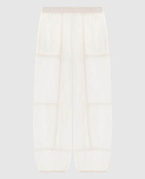 Twinset Белые джоггеры с кружевом 261TF2041