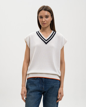 MooRER Белый жилет MERION с шелком MERIONCSE