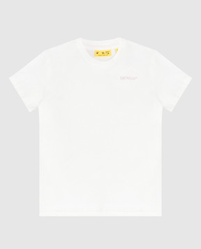 Off-White Дитяча біла футболка з принтом логотипа 44GAA001S26J008