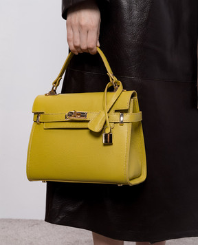 Gianni Notaro Зелена шкіряна сумка-сетчел DOLLARO 099DOLLAROORO