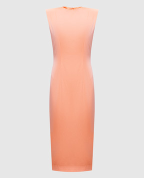 Thierry Mugler Помаранчева сукня з акцентними плечима 26S1RO18415019