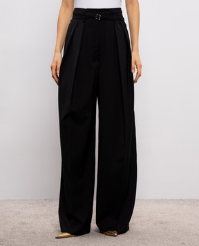 Max Mara Sportmax Черные брюки BAUTTA из шерсти SPXBAUTTA