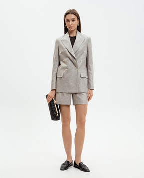 Marco Pescarolo Бежевые шорты Summer из шелка и кашемира SUMMERD5387