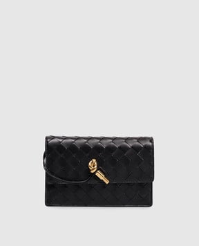 Bottega Veneta Черная кожаная сумка кросс-боди Andiamo 844107VCPP2