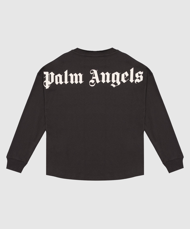 Palm Angels Детский черный лонгслив с принтом логотипа F6PAJBTH013 изображение 2