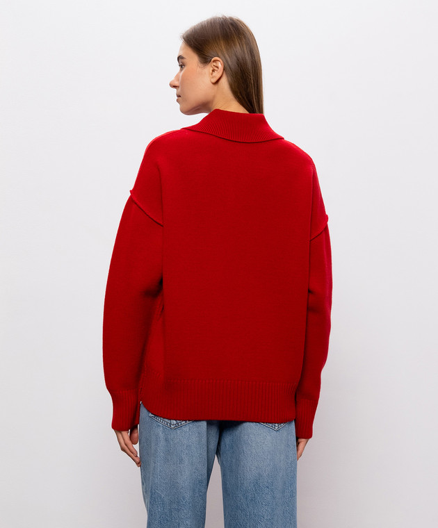 Ami Paris Красный свитер из шерсти UPL409018w изображение 4