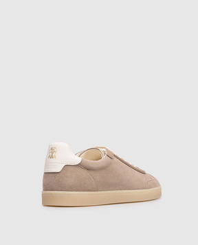 Brunello Cucinelli Бежеві замшеві кросівки MZUMGLJ336