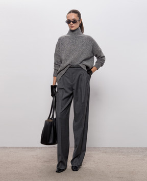 Max Mara Weekend Серый свитер BORGIA из шерсти WKDBORGIA