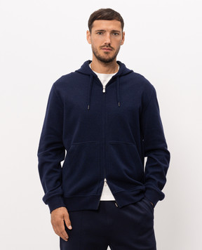 Brunello Cucinelli Темно-синя спортивна куртка з кашеміром MM8329069G