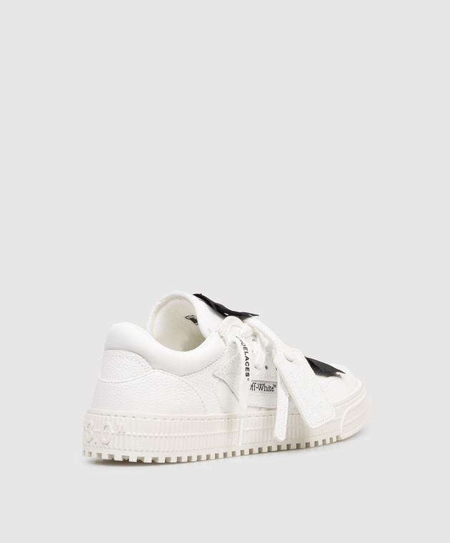 Off-White Белые кожаные кроссовки 3.0 Off Court с нашивками OWIA28EC99LEA001 изображение 3