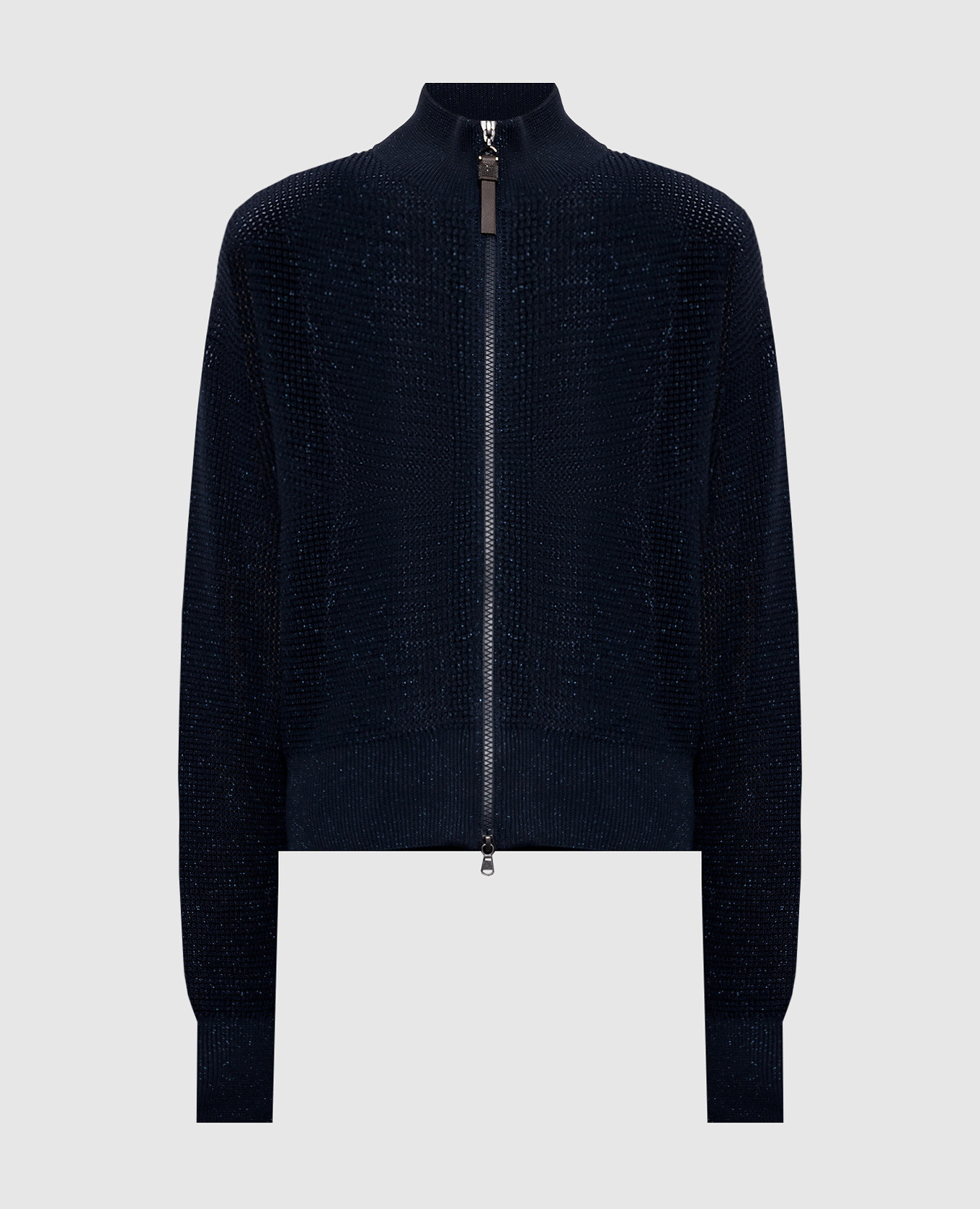 Синий кардиган с люрексом