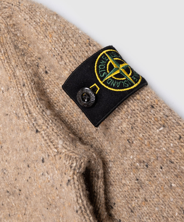 Stone Island Детский коричневый свитер с шерстью L2S165100005S0M1968 изображение 3
