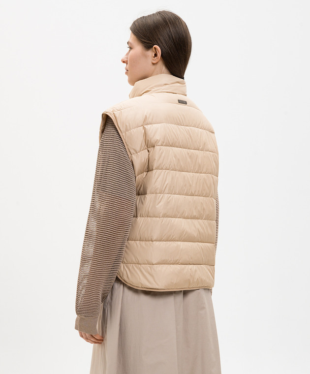 Peserico Бежевий пуховий жилет A0346006957 зображення 4