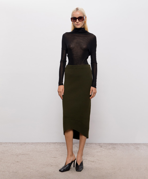 Victoria Beckham Черный топ с шерстью 1426JTP007656A изображение 2