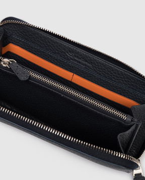 Santoni Синий кошелек с тиснением логотипа UFPPA2372FOAMML