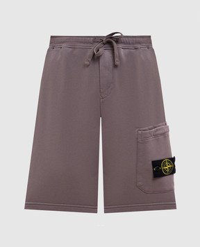 Stone Island Фіолетові шорти з патчем логотипа L1S156200011S0051