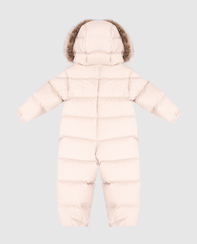Moncler ENFANT Дитячий бежевий пуховий комбінезон Yorick L29511G00001597YW