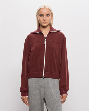 Brunello Cucinelli Бордова спортивна куртка MN05NB2T06