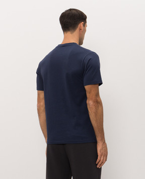 Sporty & Rich Синя футболка з принтом логотипа TO11984300BL106m